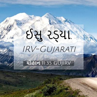 Picture 07 - યોહાન 11:35 GUJIRV - ઈસુ - Bible Verse Picture