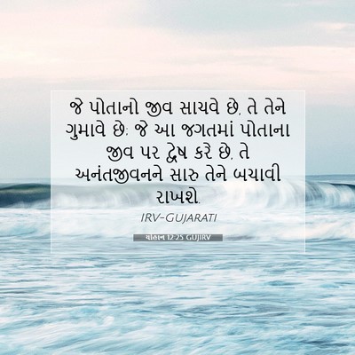 Picture 07 - યોહાન 12:25 GUJIRV - જે પોતાનો જીવ - Bible Verse Picture