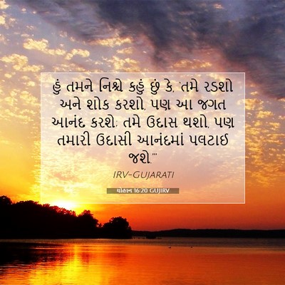 Picture 07 - યોહાન 16:20 GUJIRV - હું તમને નિશ્ચે - Bible Verse Picture