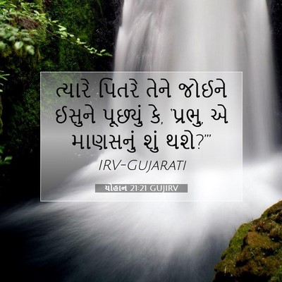 Picture 07 - યોહાન 21:21 GUJIRV - ત્યારે પિતરે તેને - Bible Verse Picture