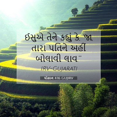 Picture 07 - યોહાન 4:16 GUJIRV - ઈસુએ તેને કહ્યું - Bible Verse Picture
