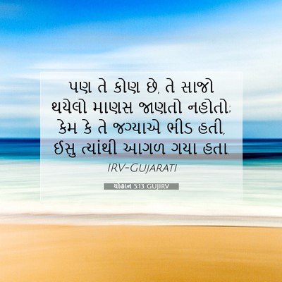 Picture 07 - યોહાન 5:13 GUJIRV - પણ તે કોણ છે, તે - Bible Verse Picture