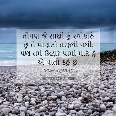 Picture 07 - યોહાન 5:34 GUJIRV - તોપણ જે સાક્ષી હું - Bible Verse Picture