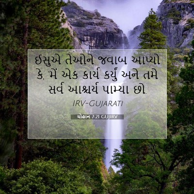 Picture 07 - યોહાન 7:21 GUJIRV - ઈસુએ તેઓને જવાબ - Bible Verse Picture