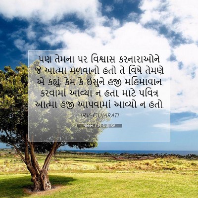 Picture 07 - યોહાન 7:39 GUJIRV - પણ તેમના પર - Bible Verse Picture