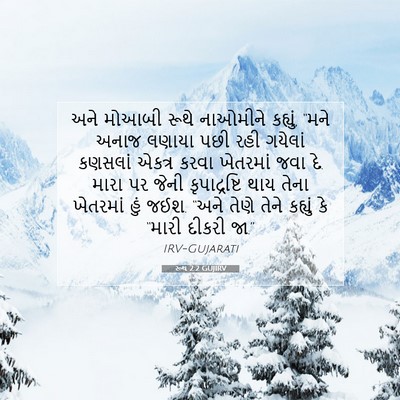 Picture 07 - રૂથ 2:2 GUJIRV - અને મોઆબી રૂથે - Bible Verse Picture