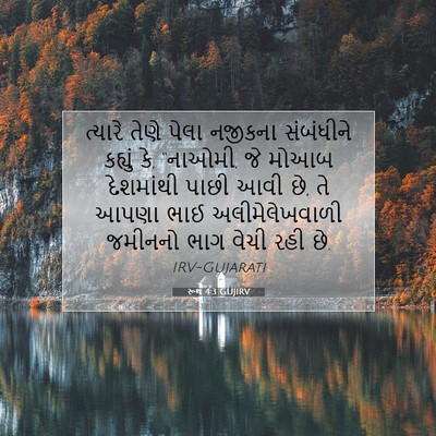 Picture 07 - રૂથ 4:3 GUJIRV - ત્યારે તેણે પેલા - Bible Verse Picture