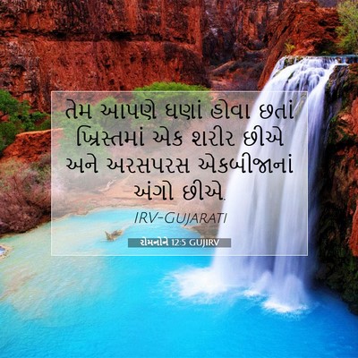 Picture 07 - રોમનોને 12:5 GUJIRV - તેમ આપણે ઘણાં હોવા - Bible Verse Picture
