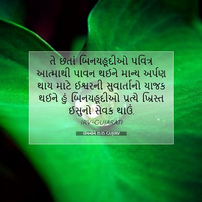 Picture 07 - રોમનોને 15:15 GUJIRV - તે છતાં બિનયહૂદીઓ - Bible Verse Picture