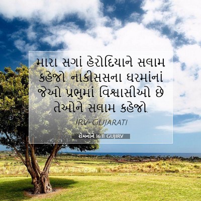 Picture 07 - રોમનોને 16:11 GUJIRV - મારા સગાં - Bible Verse Picture