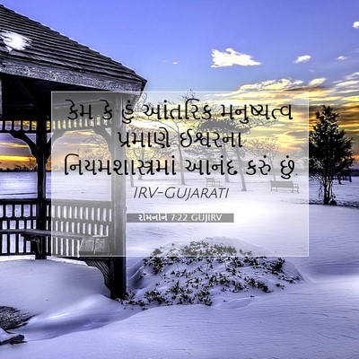 Picture 07 - રોમનોને 7:22 GUJIRV - કેમ કે હું આંતરિક - Bible Verse Picture