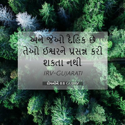 Picture 07 - રોમનોને 8:8 GUJIRV - અને જેઓ દૈહિક છે - Bible Verse Picture