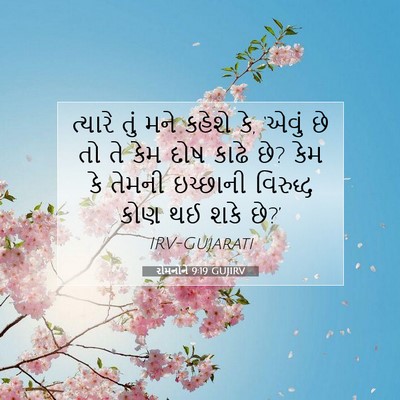 Picture 07 - રોમનોને 9:19 GUJIRV - ત્યારે તું મને - Bible Verse Picture
