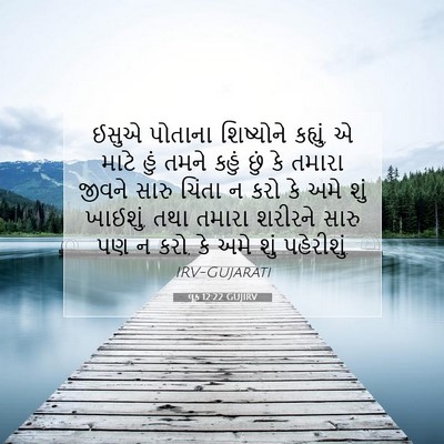 Picture 07 - લૂક 12:22 GUJIRV - ઈસુએ પોતાના - Bible Verse Picture