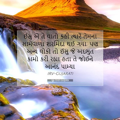 Picture 07 - લૂક 13:17 GUJIRV - ઈસુ એ તે વાતો કહી - Bible Verse Picture