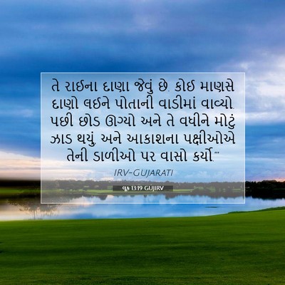Picture 07 - લૂક 13:19 GUJIRV - તે રાઈના દાણા - Bible Verse Picture