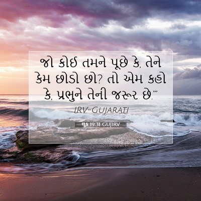 Picture 07 - લૂક 19:31 GUJIRV - જો કોઈ તમને પૂછે - Bible Verse Picture