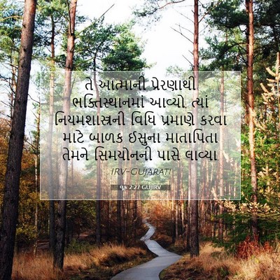 Picture 07 - લૂક 2:27 GUJIRV - તે આત્માની - Bible Verse Picture