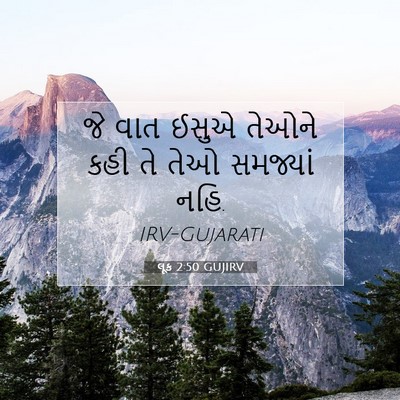 Picture 07 - લૂક 2:50 GUJIRV - જે વાત ઈસુએ તેઓને - Bible Verse Picture