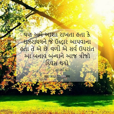 Picture 07 - લૂક 24:21 GUJIRV - પણ અમે આશા રાખતા - Bible Verse Picture
