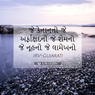 Picture 07 - લૂક 3:36 GUJIRV - જે કેનાનનો, જે - Bible Verse Picture