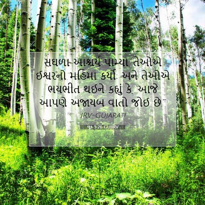 Picture 07 - લૂક 5:26 GUJIRV - સઘળા આશ્ચર્ય - Bible Verse Picture