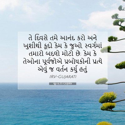 Picture 07 - લૂક 6:23 GUJIRV - તે દિવસે તમે આનંદ - Bible Verse Picture