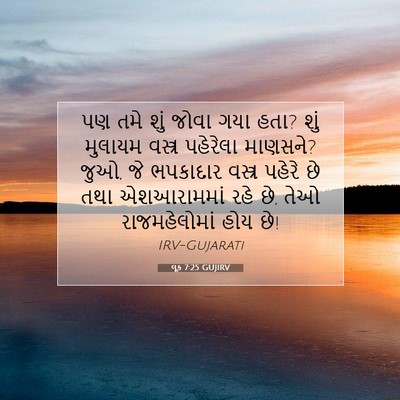 Picture 07 - લૂક 7:25 GUJIRV - પણ તમે શું જોવા ગયા - Bible Verse Picture