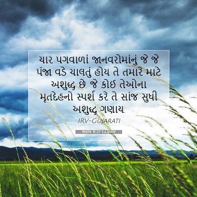 Picture 07 - લેવીય 11:27 GUJIRV - ચાર પગવાળાં - Bible Verse Picture