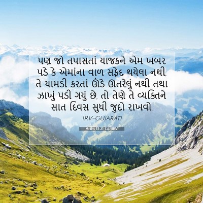 Picture 07 - લેવીય 13:21 GUJIRV - પણ જો તપાસતાં - Bible Verse Picture