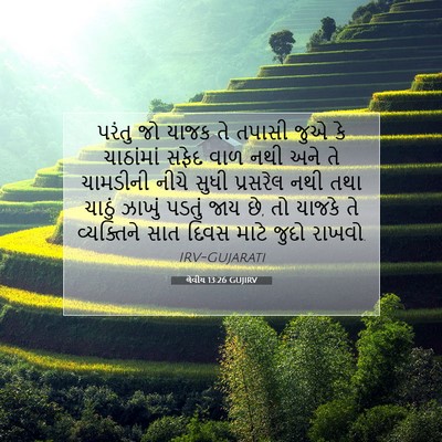 Picture 07 - લેવીય 13:26 GUJIRV - પરંતુ જો યાજક તે - Bible Verse Picture