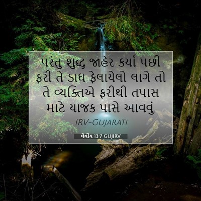 Picture 07 - લેવીય 13:7 GUJIRV - પરંતુ શુદ્ધ જાહેર - Bible Verse Picture