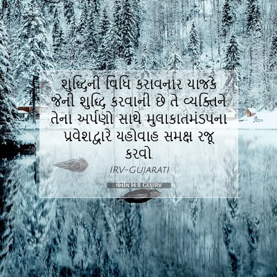 Picture 07 - લેવીય 14:11 GUJIRV - શુદ્ધિની વિધિ - Bible Verse Picture
