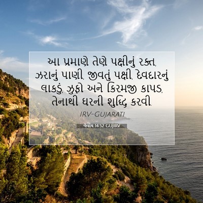 Picture 07 - લેવીય 14:52 GUJIRV - આ પ્રમાણે તેણે - Bible Verse Picture