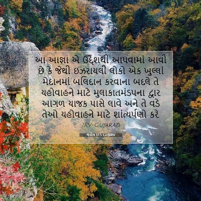 Picture 07 - લેવીય 17:5 GUJIRV - આ આજ્ઞા એ ઉદ્દેશથી - Bible Verse Picture