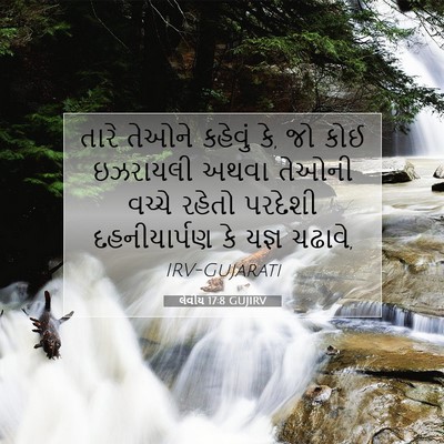 Picture 07 - લેવીય 17:8 GUJIRV - તારે તેઓને કહેવું - Bible Verse Picture
