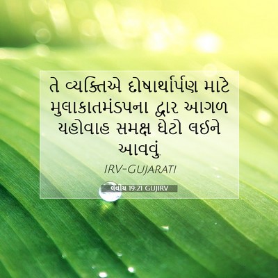 Picture 07 - લેવીય 19:21 GUJIRV - તે વ્યક્તિએ - Bible Verse Picture