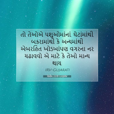Picture 07 - લેવીય 22:19 GUJIRV - તો તેઓએ - Bible Verse Picture