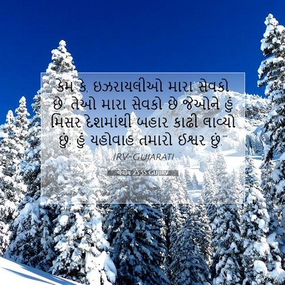 Picture 07 - લેવીય 25:55 GUJIRV - કેમ કે, ઇઝરાયલીઓ - Bible Verse Picture