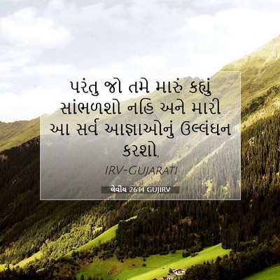 Picture 07 - લેવીય 26:14 GUJIRV - પરંતુ જો તમે મારું - Bible Verse Picture
