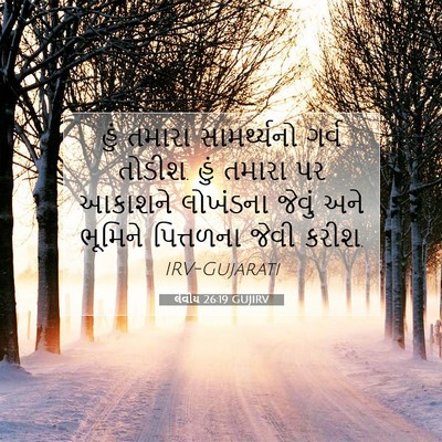 Picture 07 - લેવીય 26:19 GUJIRV - હું તમારા - Bible Verse Picture