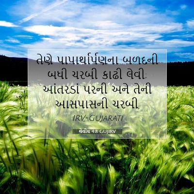 Picture 07 - લેવીય 4:8 GUJIRV - તેણે - Bible Verse Picture
