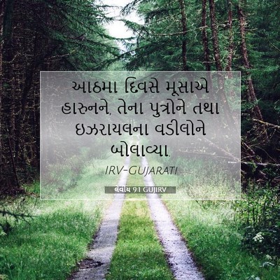Picture 07 - લેવીય 9:1 GUJIRV - આઠમા દિવસે મૂસાએ - Bible Verse Picture