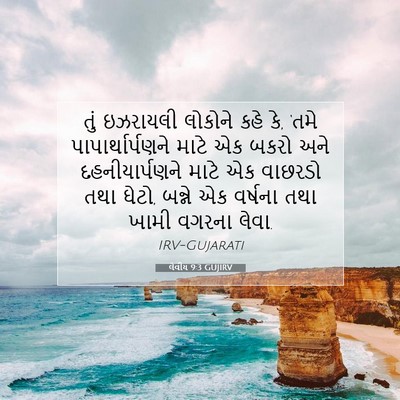 Picture 07 - લેવીય 9:3 GUJIRV - તું ઇઝરાયલી - Bible Verse Picture