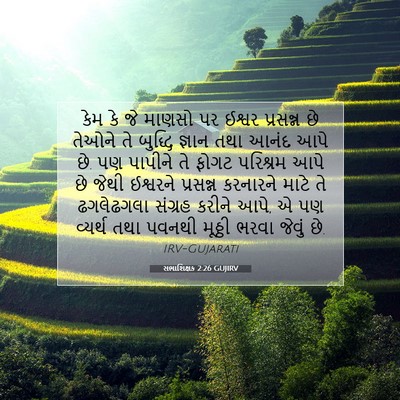 Picture 07 - સભાશિક્ષક 2:26 GUJIRV - કેમ કે જે માણસો પર - Bible Verse Picture