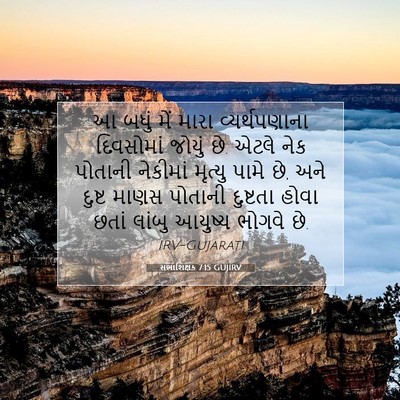 Picture 07 - સભાશિક્ષક 7:15 GUJIRV - આ બધું મેં મારા - Bible Verse Picture