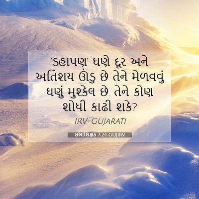 Picture 07 - સભાશિક્ષક 7:24 GUJIRV - ‘ડહાપણ’ ઘણે દૂર - Bible Verse Picture