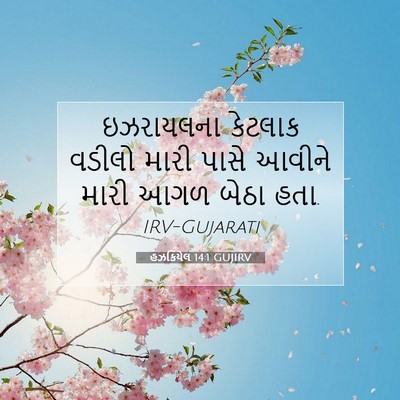 Picture 07 - હઝકિયેલ 14:1 GUJIRV - ઇઝરાયલના કેટલાક - Bible Verse Picture