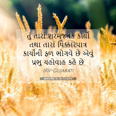 Picture 07 - હઝકિયેલ 16:58 GUJIRV - તું તારાં શરમજનક - Bible Verse Picture