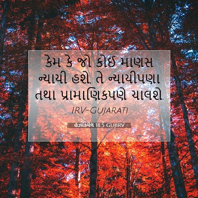 Picture 07 - હઝકિયેલ 18:5 GUJIRV - કેમ કે જો કોઈ માણસ - Bible Verse Picture